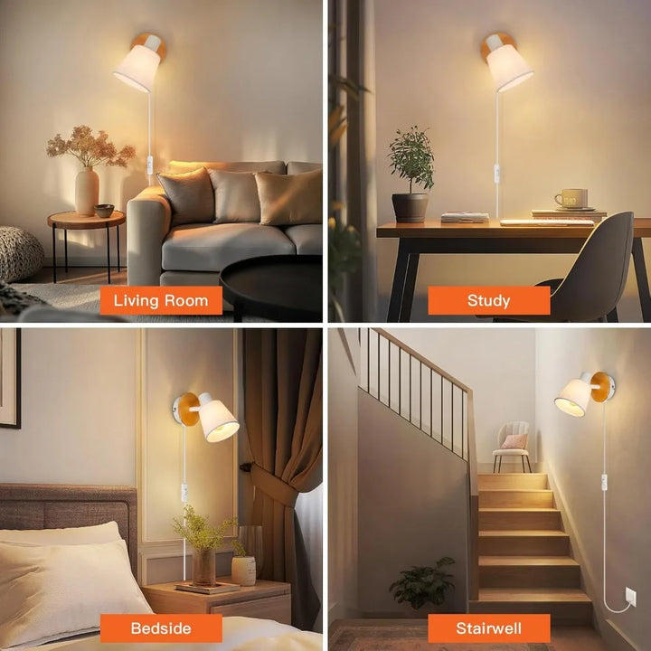 LumaNord™ LED Wandleuchte E27 Kabelschalter