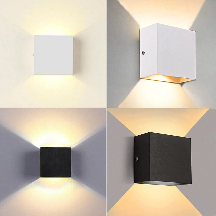 CubeLux™ 4 Stück LED Wandleuchten Warmweiß