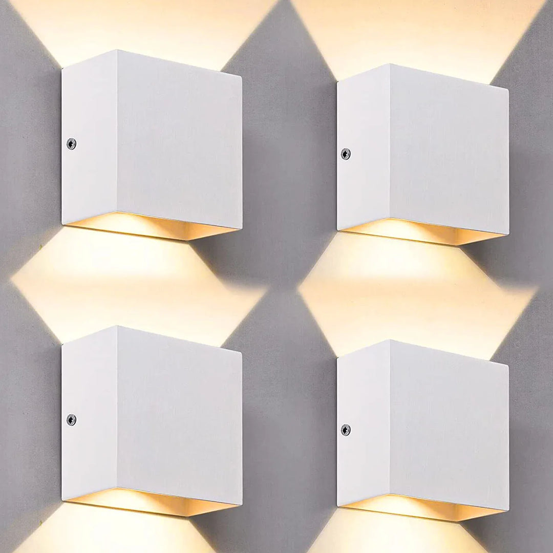 CubeLux™ 4 Stück LED Wandleuchten Warmweiß