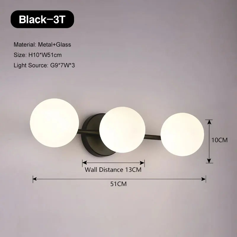 NordGlobe™ LED Wandleuchte Milchglas Kugel