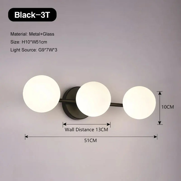 NordGlobe™ LED Wandleuchte Milchglas Kugel