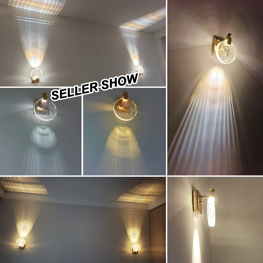 CrystalGlow™ LED Wandleuchte Kristall Dekor