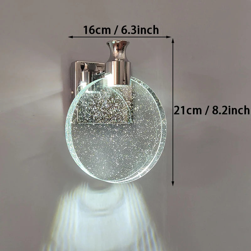 CrystalGlow™ LED Wandleuchte Kristall Dekor