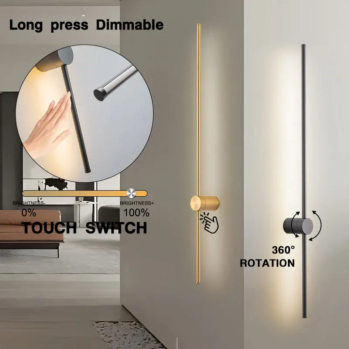 NordLicht™ LED Wandleuchte Schwenkarm Dimmer
