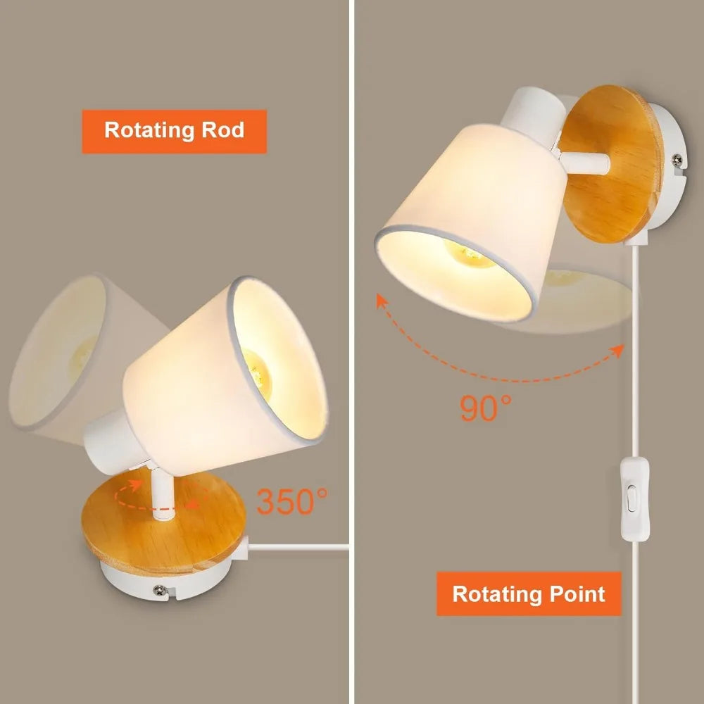 LumaNord™ LED Wandleuchte E27 Kabelschalter