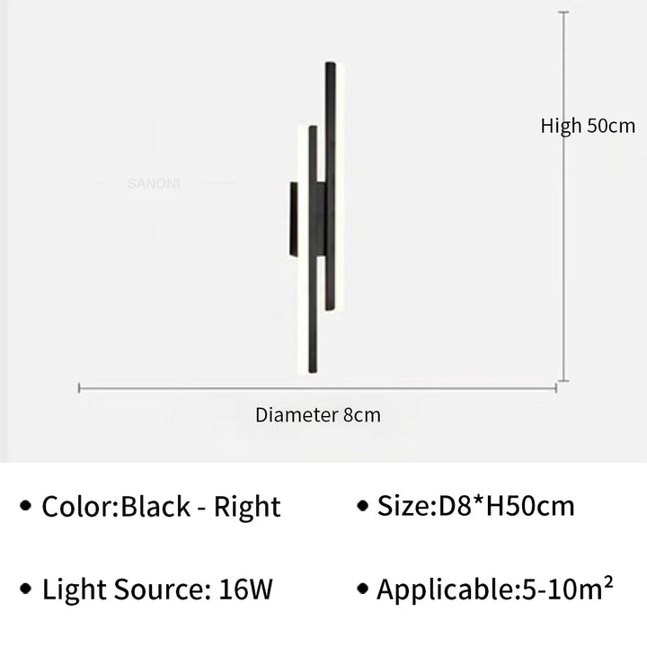 NetzVolt™ LED Wandleuchte Wechselstrom Aluminium